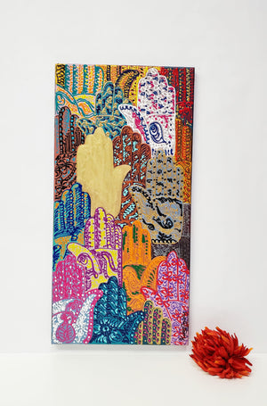 Hamsa Henna (12 x 24 inches)