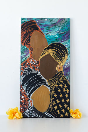 Turbanistas #1--Turbanista Series (12 x 24 inches)
