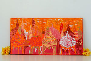 Little Orange Mosque Painting (12 x 24 painting)