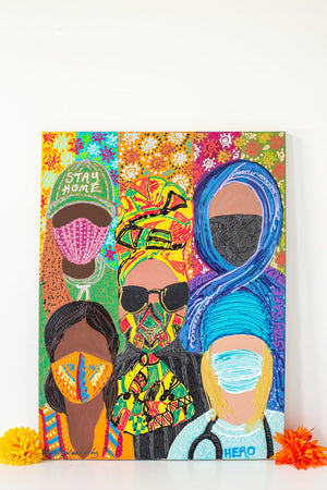 Corona Girls (COVID Girls: We're All Niqaabis Now!) 18 x 24 inches