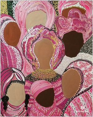 Women in Pink Poster (16 x 20 inches)